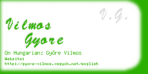 vilmos gyore business card
